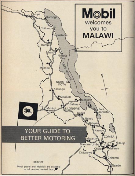 commercial map of Malawi for Mobil