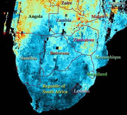 Air particles map