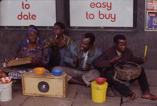 Photo of blind musicians