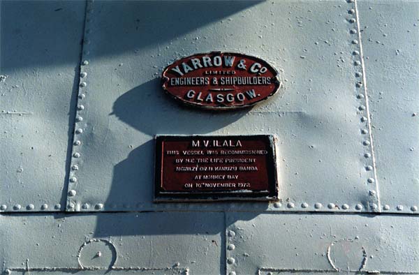 Photo of ship plaque