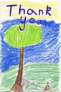 tree with anteater drawing