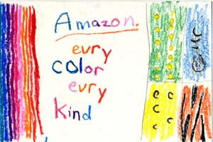 Amazon art, every kind, every color, by Melanie
