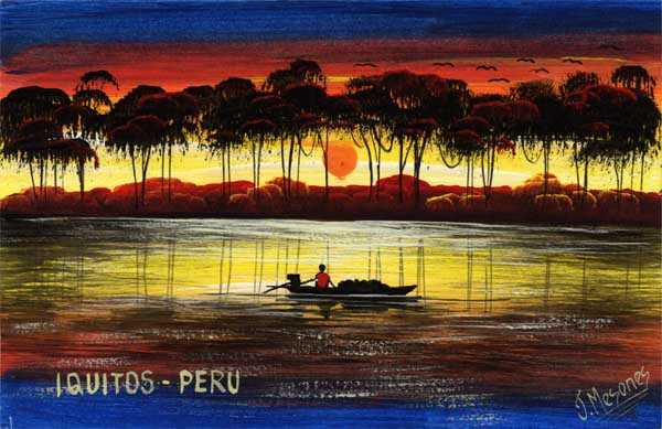 sunset postcard