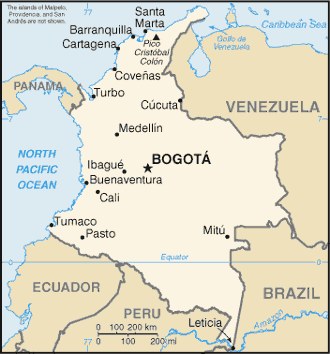 Colombia government map