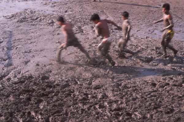 boys playing soccer photo