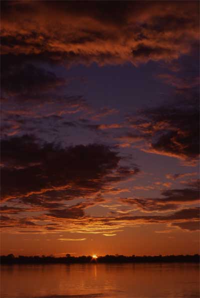 sunset over Caballacocha photo