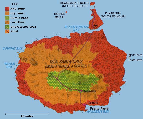 Map of Santa Cruz Island