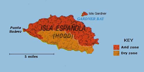 Image of Galapagos Hood Island map