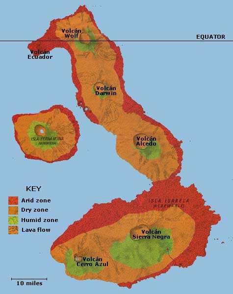 Image of Galapagos Isabela Island map