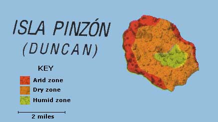 Image of Galapagos Pinzon Island map