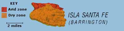 Image of Galapagos Santa Fe Island map