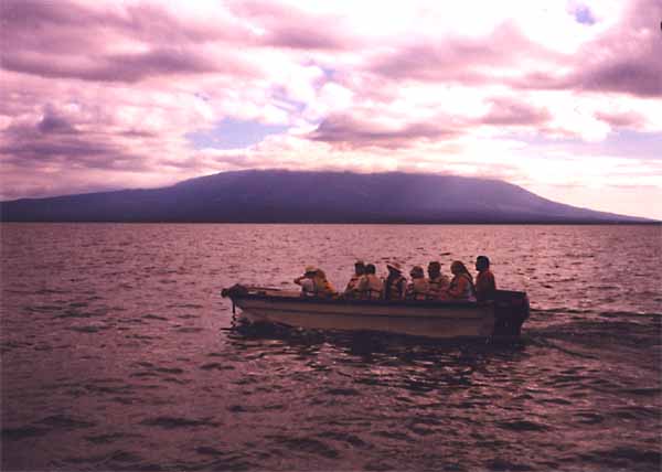 Photo of naturalist guide on deck