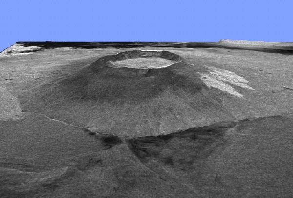 3-D view of Alcedo volcano image