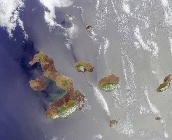 Galapago Islands from the MISR satellite