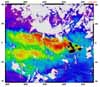 image of phytoplankton plume west of Galapagos