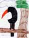 toucan on branch drawing