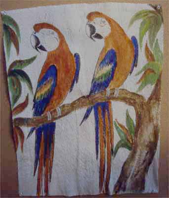>pair of macaws painting