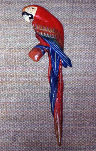 carved parrot photo